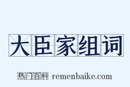 大臣家组词是什么意思的图片
